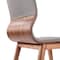 Armen Living Robin Mid-Century Dining Chair in Walnut Finish and Gray Fabric, PK2 LCRBSIGR - alternate 7